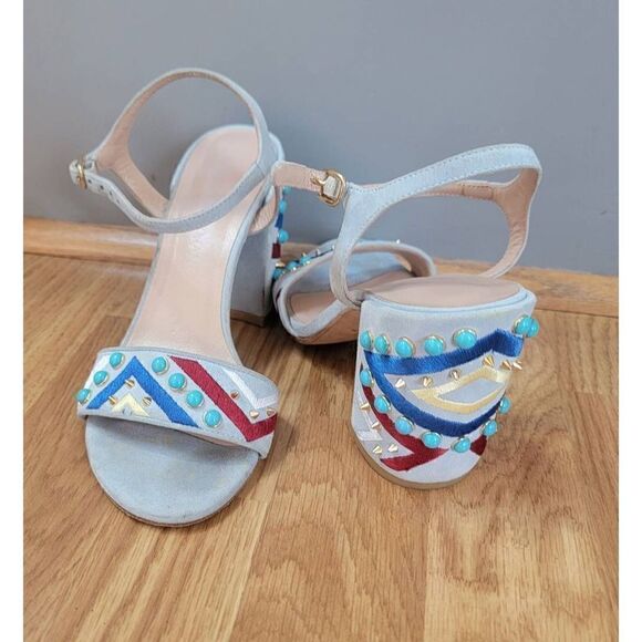 Stuart Weitzman Sandals In Sky Blue 7 - Picture 1 of 10